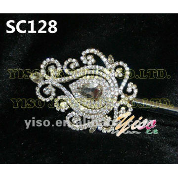 Elegante cetro de rhinestone